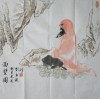 刘立波中国画人物画【面壁图】
